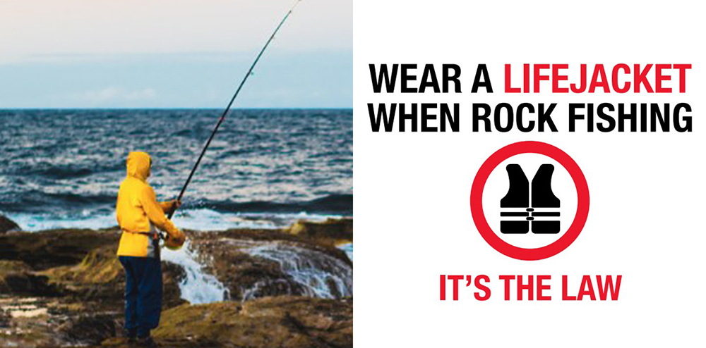 Life jackets now mandatory when rock fishing