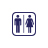 Unisex accessible toilet icon