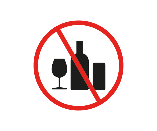 no alcohol allowed