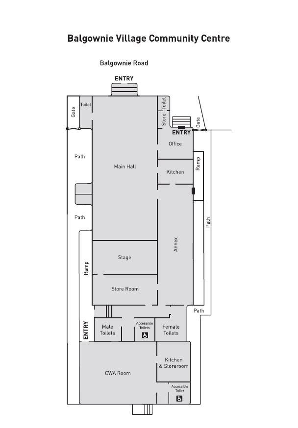 Floorplan for Balgownie Village Community Centre