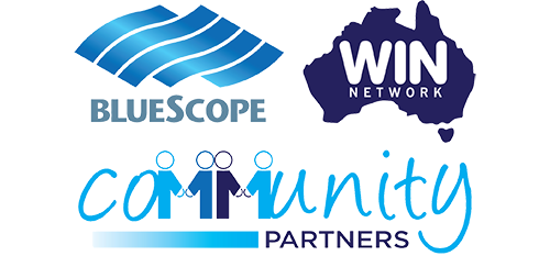 BlueScopeWIN Community Partners logo