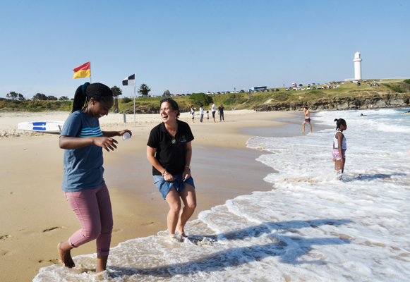 Jeanne and Allyson at Wollongong City Beach