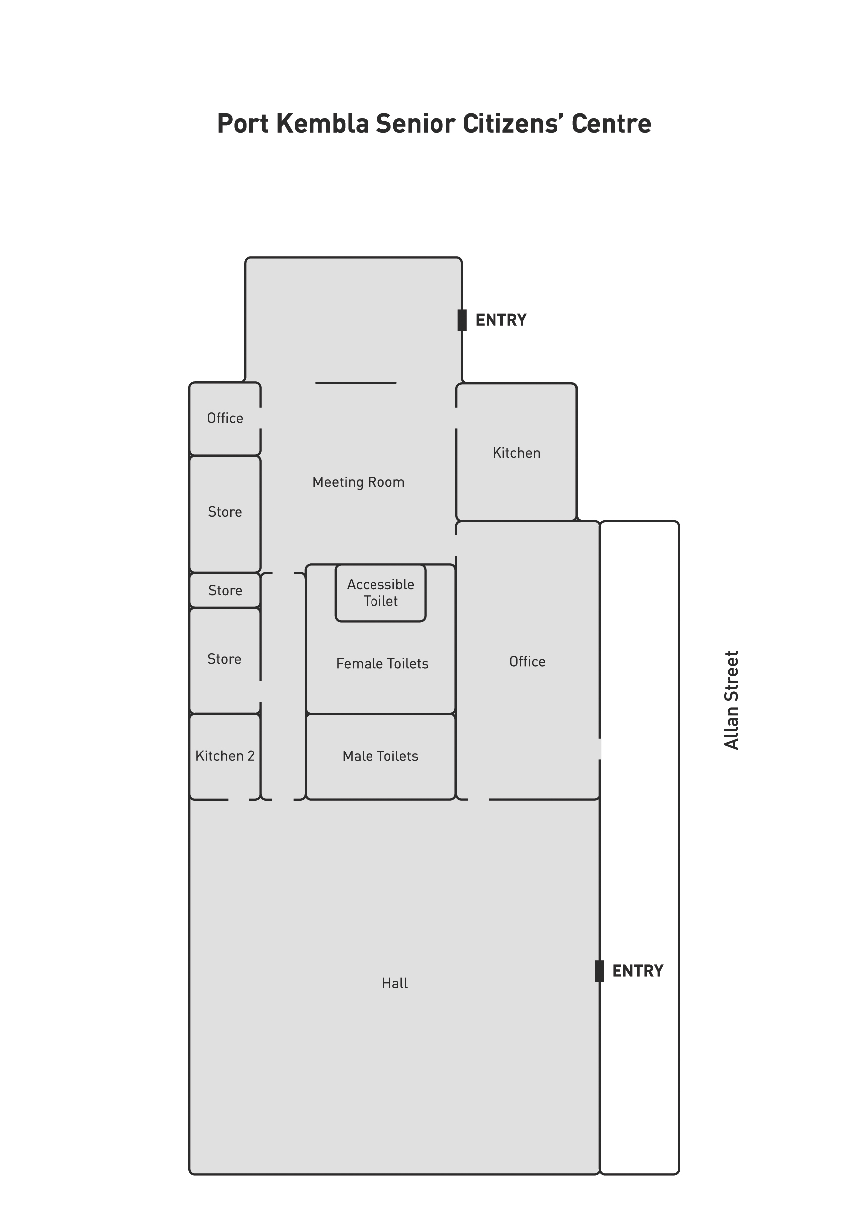 Port Kembla Senior Citizens Centre Floorplan