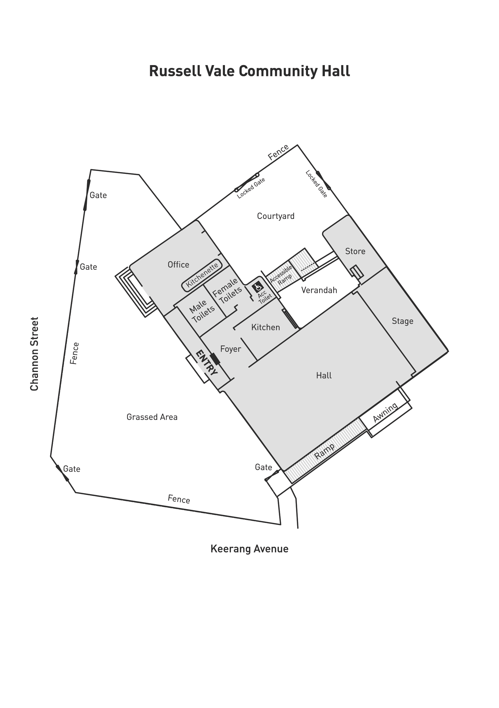 Russell Vale Comunity Hall Floorplan