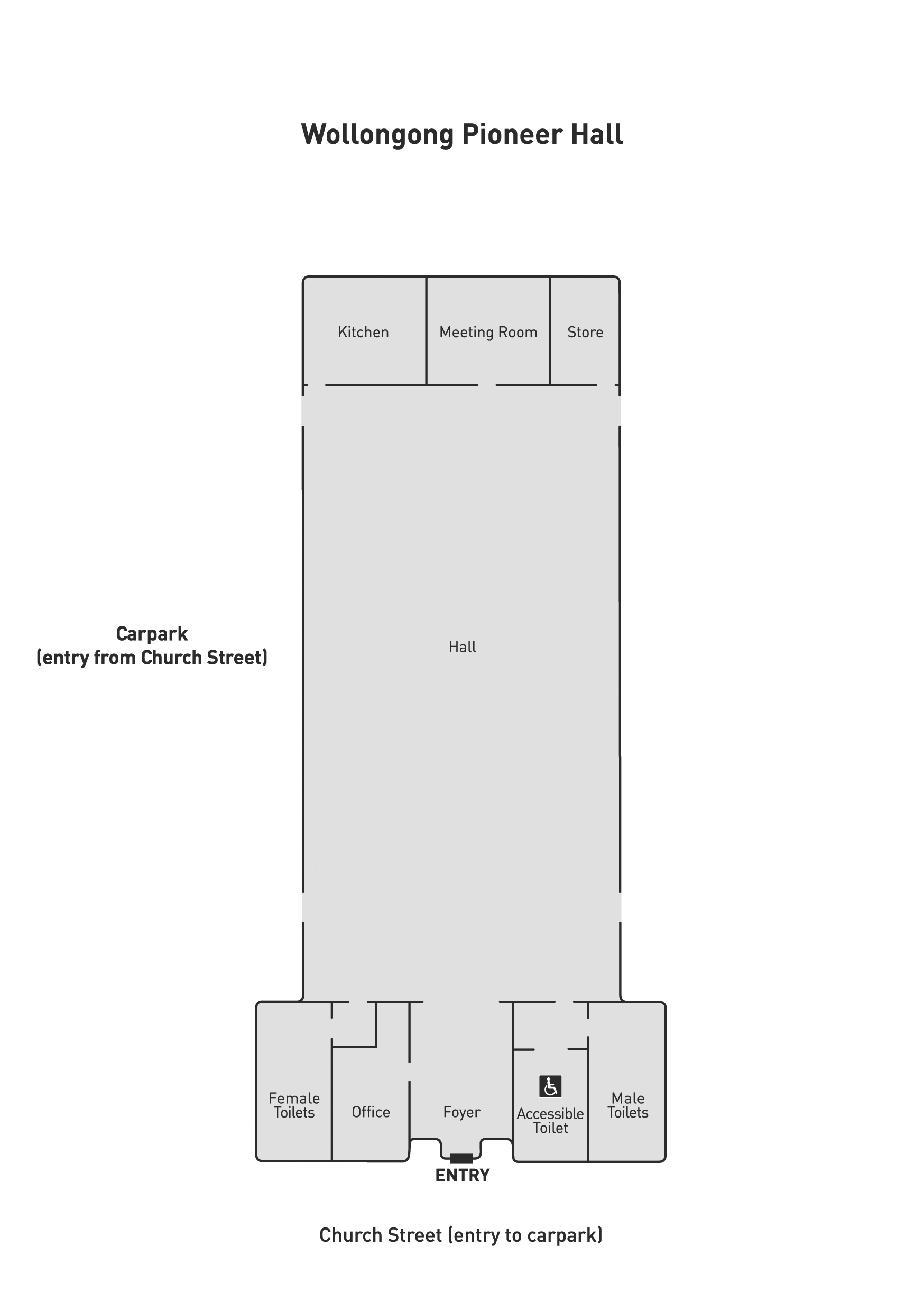 Wollongong Pioneer Hall Floorplan