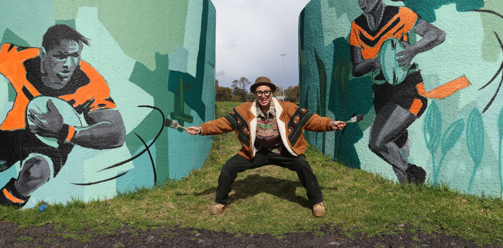 Artist Sarah Rowan at Helensburgh Tanks