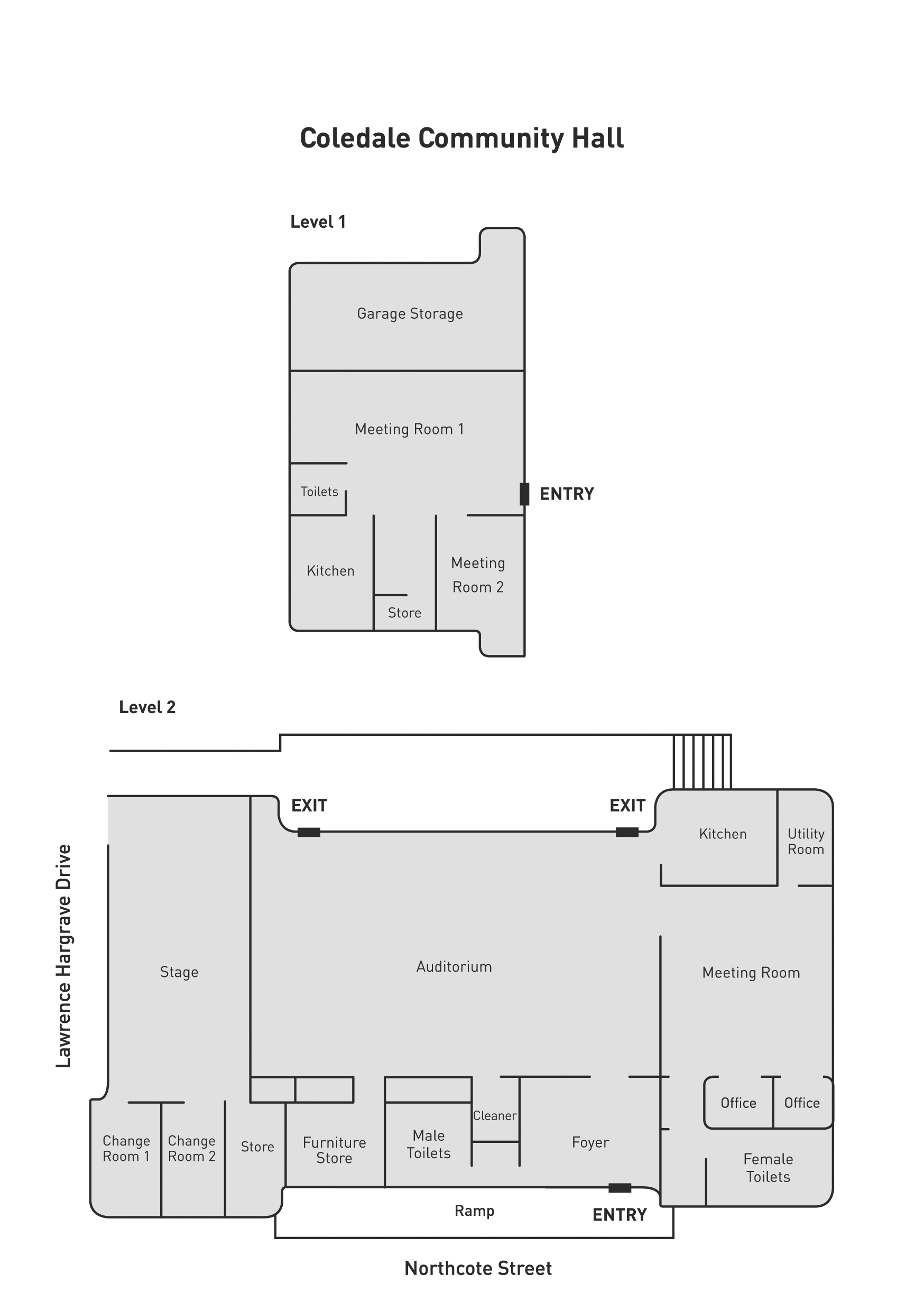 Coledale Community Hall Floorplan